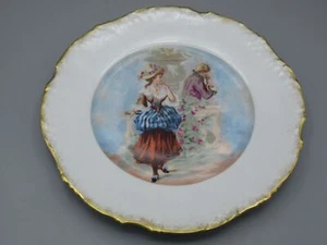 Assiette décorative demoiselle et joueur de mandoline - CP & Co - Picture 1 of 2