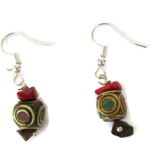 HANDMADE UNIQUE EARINGS DANGLE DROP  - Bild 1 von 3