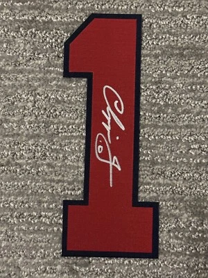 Atlanta Braves Chipper Jones signed Jersey Number #1 - Image 1 of 2