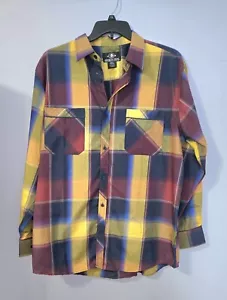 Mens 3XL Multi Color Plaid Shirt Button Up Sleeves Cotton Poly Brooklyn State - Picture 1 of 6