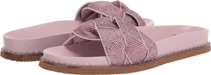 Vince Camuto Women's Kevind Woven Slide Rhinestone Purple Leather Size 9.5 M - Picture 1 of 24