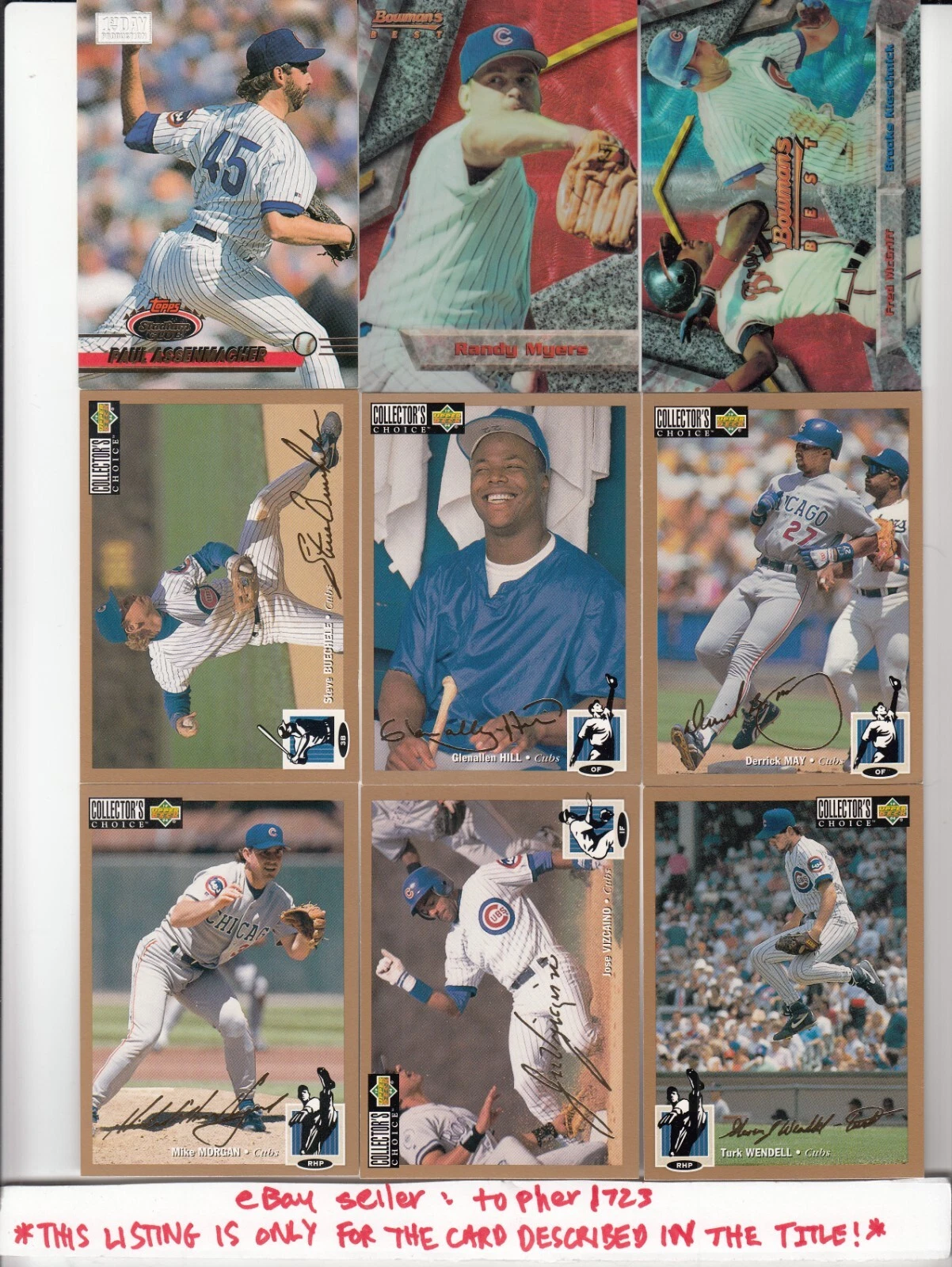 (MR) 1994 Collector's Choice Gold Signature DERRICK MAY #193 Cubs
