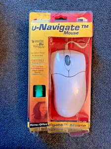 Vintage Inland U-Navigate #7236 PS/2 Interface Programmable Wired Optical Mouse - Picture 1 of 2