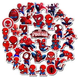 JUEGO DE 30 pegatinas Spider-Man Marvel DC Superherod Joker Batman Hero - Imagen 1 de 6