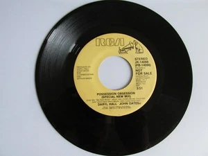 45 RPM RECORD DARYL HALL JOHN OATES POSSESSION OBSESSION PROMO SP. NEW MIX 3404 - Picture 1 of 2