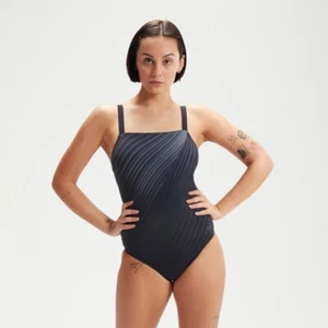 Traje de baño Speedo para mujer con estampado ámbar brillante correas ajustables - Imagen 1 de 7