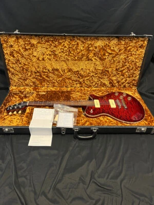 Don Grosh Custom Set Neck Guitar Double Stain Red Burst Quilt Top W/Braz Board! - Image 1 of 4
