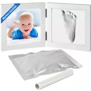 Baby 3D Gipsabdruck Set Handabdruck Fußabdruck Bilderrahmen Fotorahmen Foto - Bild 1 von 7