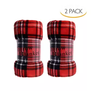 2PCS Soft Lightweight Throw Blanket 50x60 in Microplush Bed Blankets Reversible - Picture 1 of 9
