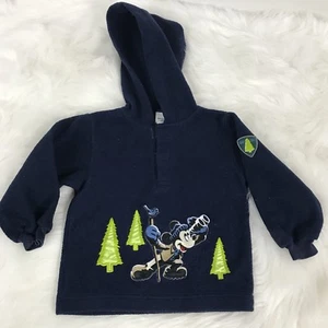 DISNEY Mickey Mouse & Co Kapuzen Fleece Hoodie Navy Blau Pullover Jacke Jungen 18M - Bild 1 von 4