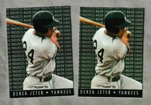 Fleer Perspects 1995 Derek Jeter #7 de 10 tarjeta de error y tarjeta regular - Imagen 1 de 2