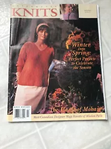 INTERWEAVE KNITS Spring 2001 Latvian Socks Lace Peignoir Bolero Sweater Hat - Picture 1 of 3