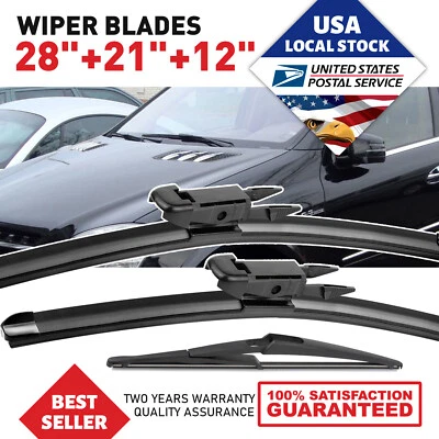 Front + Rear OEM Wiper Blades Set fits Mercedes-Benz ML320 2007-2009 Windshield - Imagem 1 de 4