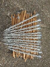 12 vintage aluminum silver tinsel Christmas tree branch replacements 29"  12 Lot