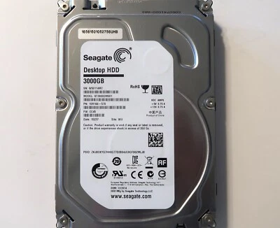 Seagate ST3000DM001 1ER166-570 CC45 WU China (W5011) 3.5" 3.0TB Sata HDD 12/2014 - Image 1 of 2
