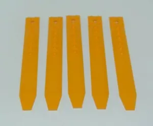 LEGO Ninjago : 5x Plaque modifiée 2 x 16 - Réf 62743 orange clair - Set 2507 - Picture 1 of 1