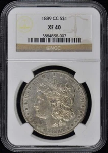 1889-CC Morgan Dollar S$1 NGC XF40 - Picture 1 of 2