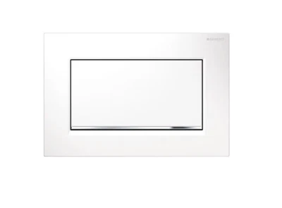 Placa actuadora de pared de inodoro Geberit 115.893.JT.1 placa de descarga doble BLANCO MATE nueva Foto 1 de 4