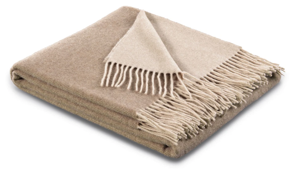 Biederlack Kaschmirplaid 'Uni' 150 cm Natur - Sand - 748515