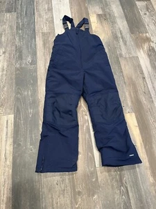 Lands’ End Squall Boy/girl Size 8 Husky Overall Snowsuit Ski Grow-a-longs Navy - Picture 1 of 11