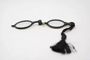 Vintage Brille Paloma Picasso Monokel 1001 Schwarz Rot Oval Brillengestell - Bild 1 von 4