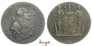 Brandeburgo-Prusia, Federico Guillermo II, Taler 1797 B, Wroclaw, Jaeger 25, ss - Imagen 1 de 1
