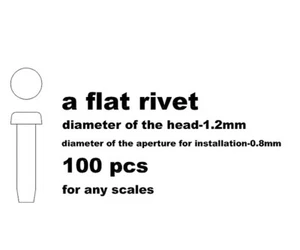 RESIN FLAT RIVET 1.2mm, 100pcs for TAMIYA AOSHIMA DOYUSHA REVELL FUJIMI BANDAI P - Imagen 1 de 1