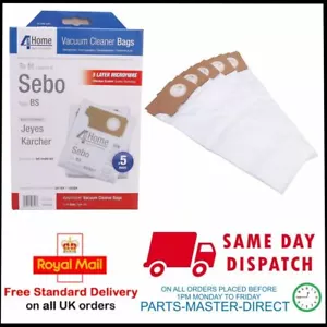 FITS SEBO BS36 BS46 C46 360 460 VACUUM CLEANER MICROFIBRE HOOVER BAGS 5 PACK pmd - Picture 1 of 7