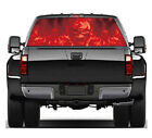 1  Rear Window Flaming Skull Cool Sticker for  Truck Suv Jeep 22"x65" Large RED