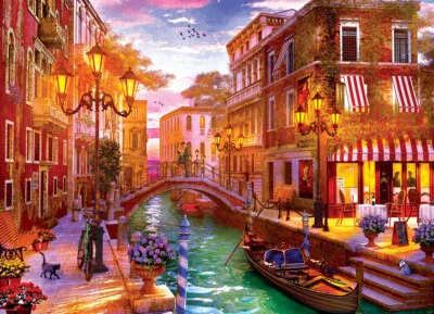 Eurographics Sunset Over Venice 1000 Piece Jigsaw Puzzle - Image 1 of 2