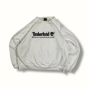 Vintage 90s Timberland weathergear spell out sweatshirt white S - Picture 1 of 5