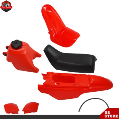 Plastic Fender Body Seat Gas Tank Kit for Yamaha PW50 PY50 Red - Image 1 of 4