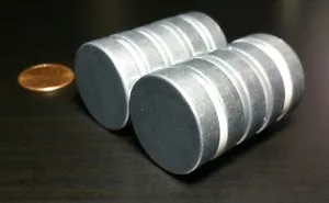 5 Large Neodymium Rare Earth Magnet Disc 1" x 1/4" Super Strong High Heat Grade - Picture 1 of 8