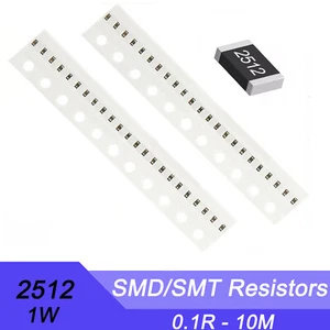 2512 SMD/SMT Resistors 1W Chip Resistance ±1%- Range of ( 0.1Ω to 10MΩ ) - Picture 1 of 4