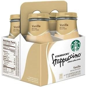 Starbucks Frappuccino Vanilla Chilled Coffee Drink, 9.5 fl oz, 4 count Original - Picture 1 of 4
