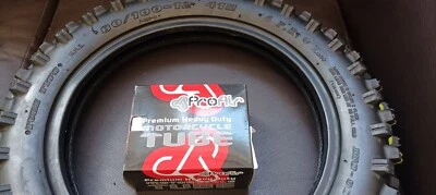 Pit Bike 12" Neumático y Tubo 12" Agresivo Igual que 3.00 X 12 MX Trasero Foto 1 de 4