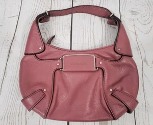 Calvin Klein Pink Purse Small Leather Zip Up Handbag - Picture 1 of 7