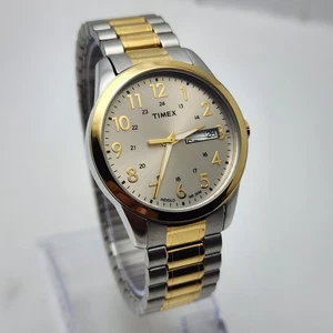 Orologio analogico uomo Timex Indiglo Easy Reader WR 30M Day-Date 36mm - Foto 1 di 10