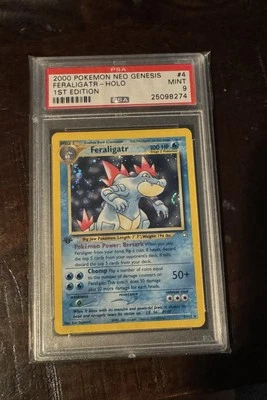 Feraligatr Neo Genesis Holo 1st Edition PSA 9 Mint 4 - Image 1 of 2