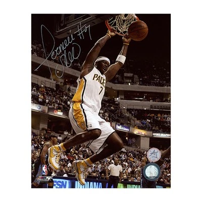 Jermaine O'Neal Indiana Pacers Autographed Basketball 8x10 Photo - Image 1 of 2