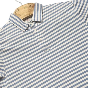 Faherty Stripe Short Sleeve Mens Med Polo Shirt - Picture 1 of 5