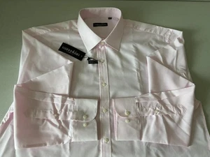 Manoukian Paris Neu mit Etikett rosa Baumwolle Poly Kleid Shirt EURO Größe 45-46 - Bild 1 von 8