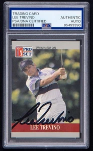 Lee Trevino Signed 1990 Pro Set Card #82 (PSA) PGA Champ US British Open Golf - Picture 1 of 2