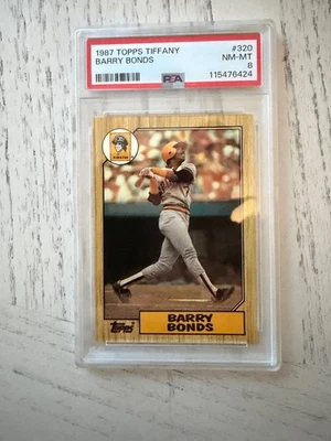 1987 Topps Tiffany #320 Barry Bonds novato PSA 8 Foto 1 de 2