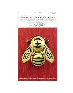 Michael Healy 4-in Polished Brass Bumble Bee Door Knocker - Picture 1 of 4