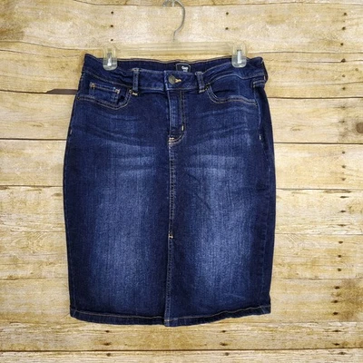 Falda de mezclilla Gap para mujer talla 10 mediana lavado oscuro Denim falda lápiz abertura frontal Foto 1 de 4