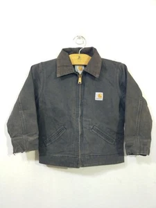 Vintage 90s Carhartt Kids Youth Detroit Polyester Liner Canvas jacket - Picture 1 of 8
