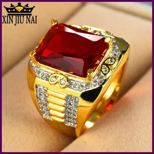 Anillos De Titanium Chapado En Oro Sortijas Para Hombre Joyeria Fina Anel - Bild 1 von 24