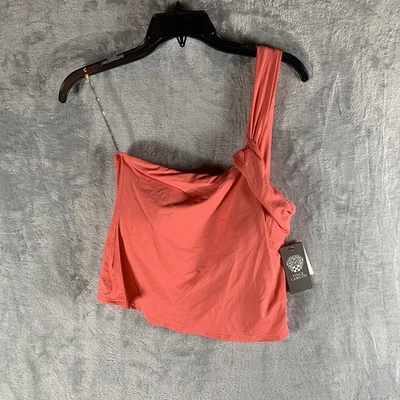 Traje de baño Vince Camuto para mujer M Tankini Top un hombro Pop Coral Naranja Nuevo con etiquetas Foto 1 de 4