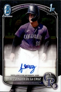 2025 Bowman Chrome Prospect Autogramme verschiedene Singles zur Auswahl - Bild 1 von 33